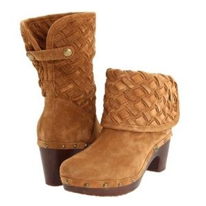 Ugg Lynnea Arroyo Weave Suede Boot Size 7